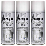 3X 151 White Gloss Plastic Spray Paint 400ml Spray Paint
