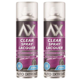 2X Auto Extreme Clear Lacquer Spray Paint 250ml