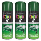 3X Paint Factory Forest Green Gloss Spray Paint 400ml Spray Paint