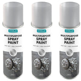 3X Overlay Silver Metallic 400ml Professional Spray Paint