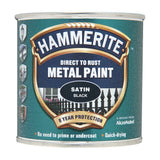 6X Hammerite Satin Black Paint 250ml