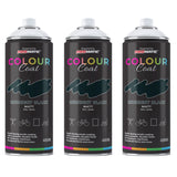 3X Midnight Black RAL 9005 Matt Spray Paint 400ml