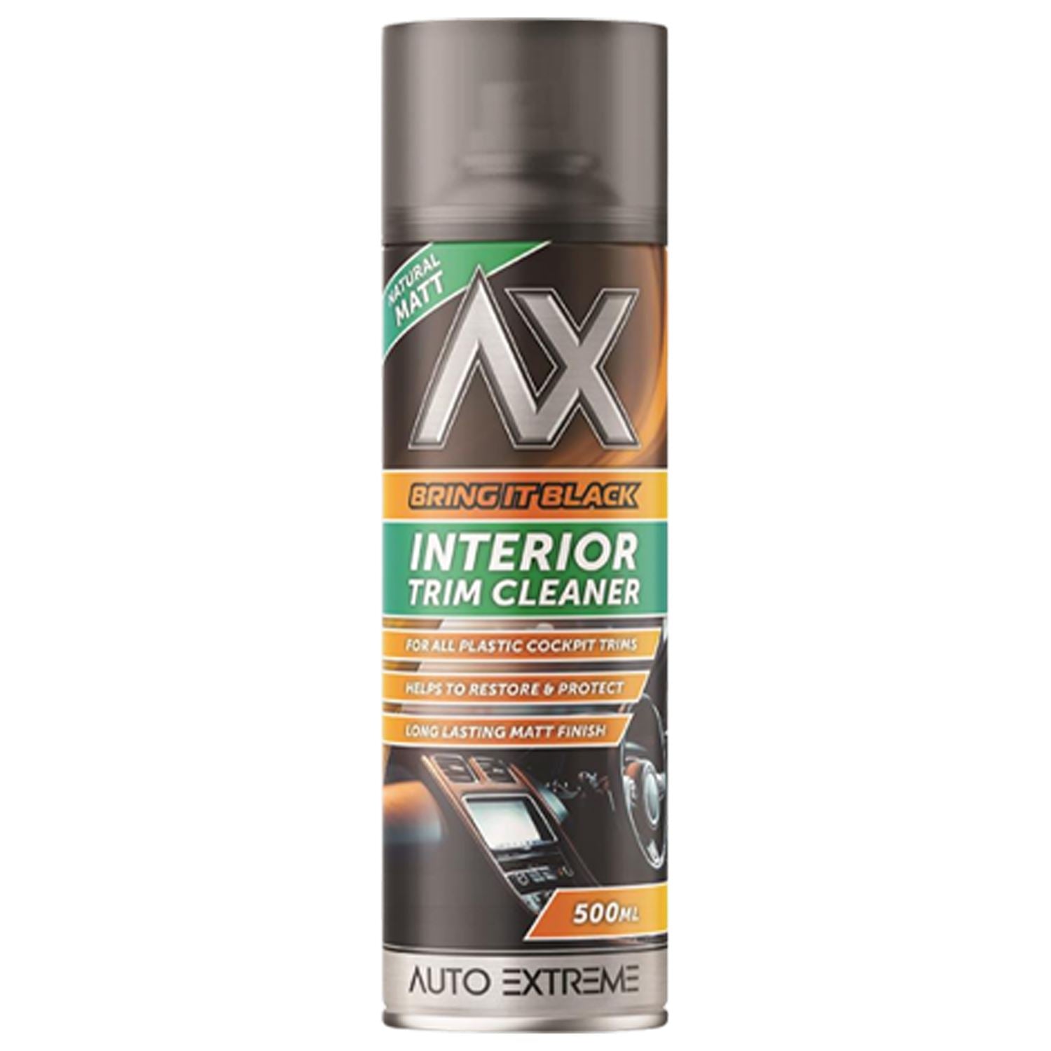 1X - Bring it Black Matt Interior Trim Cleaner Spray 500ml Spray Paint