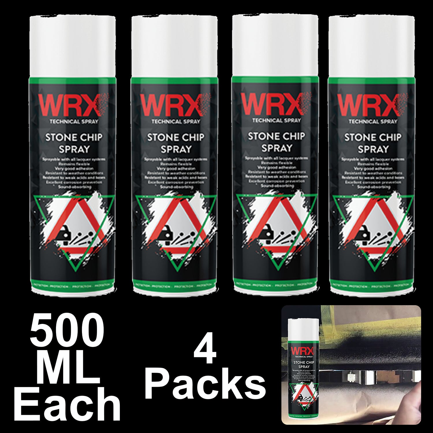 4X WRX Stone Chip Spray Spray 500ml Technical Spray
