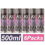 6X - Hi-Gloss Tyre Shine Spray 500ml Spray Paint