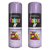 2X Paint Factory Very Violet Gloss Spray Paint 400ml Spray Paint
