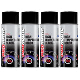 4X Promatic Black High Temperature Spray Paint 400ml Spray Paint