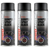 3X Promatic Bumperspray Black Spray Paint 400ml Spray Paint
