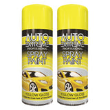 2X Auto Extreme Yellow Spray Paint 400ml Spray Paint