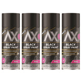 4X Auto Extreme Black Matt Spray Paint 400ml