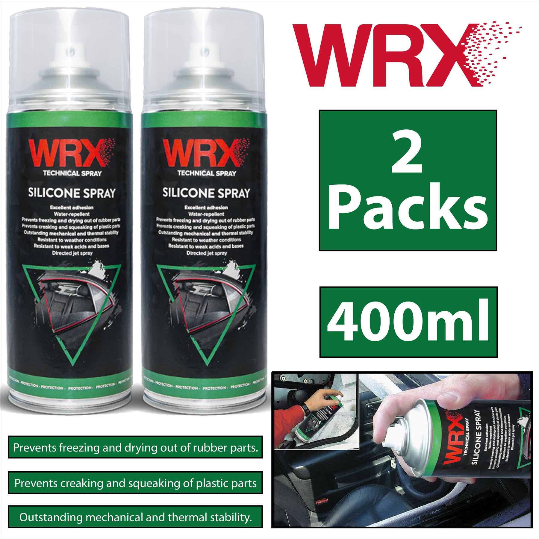 2X WRX Silicone Spray 400ml Technical Spray