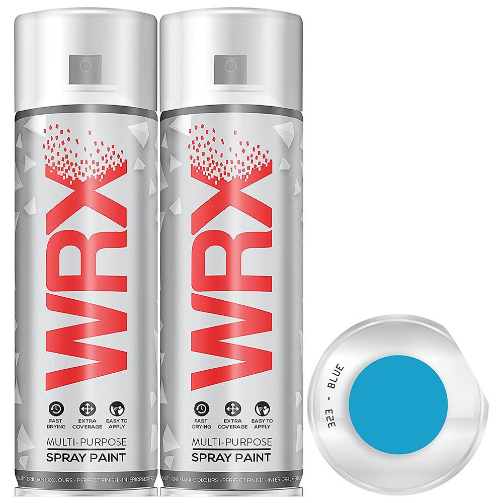 2X WRX Flat Blue Acrylic Spray Paint 400ml Spray Paint