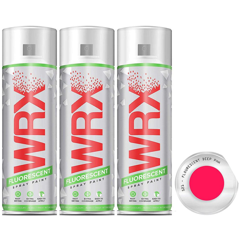 3X WRX Fluorescent Deep Pink Spray Paint 400ml Spray Paint