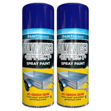 2X Paint Factory Galvanised Effect Spray Paint 400ml Spray Paint