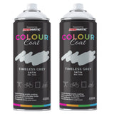 2X Timeless Grey RAL 7035 Satin Spray Paint 400ml