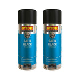 2X Hycote Satin Black Spray Paint 400ml Spray Paint