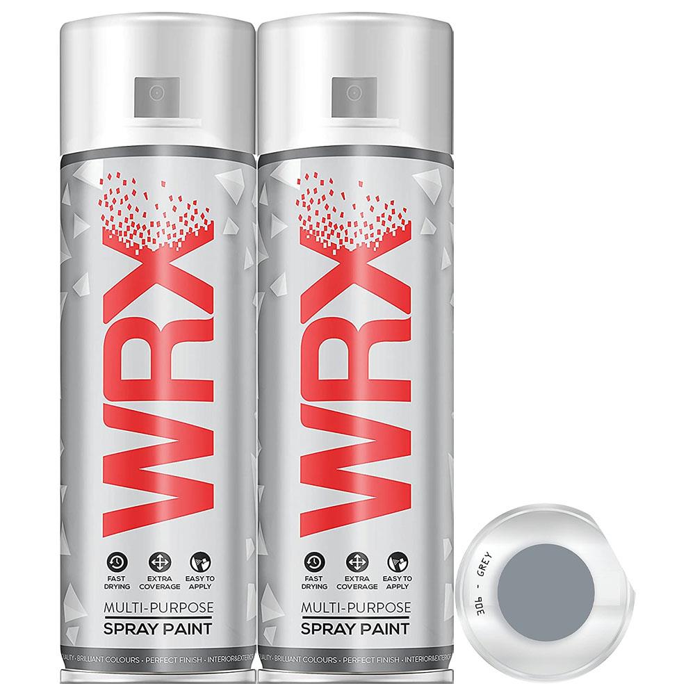 2X WRX Gloss Grey Spray Paint Acrylic 400ml Spray Paint