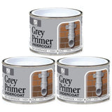 3X Grey Primer Paint Tin 180ml Tin Paint