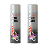 2X Promatic Alu Zinc Spray Paint 500ml Spray Paint