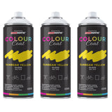 3X Sunbeam Yellow RAL 1018 Gloss Spray Paint 400ml