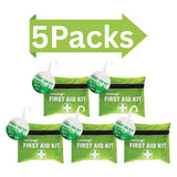 5X Masterplast Mini First Aid Kit 24 Piece Medical Pouch Portable Travel Car Kit