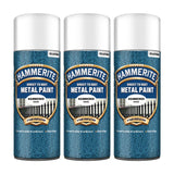 3X Hammerite Hammered White Spray Paint 400ml Spray Paint
