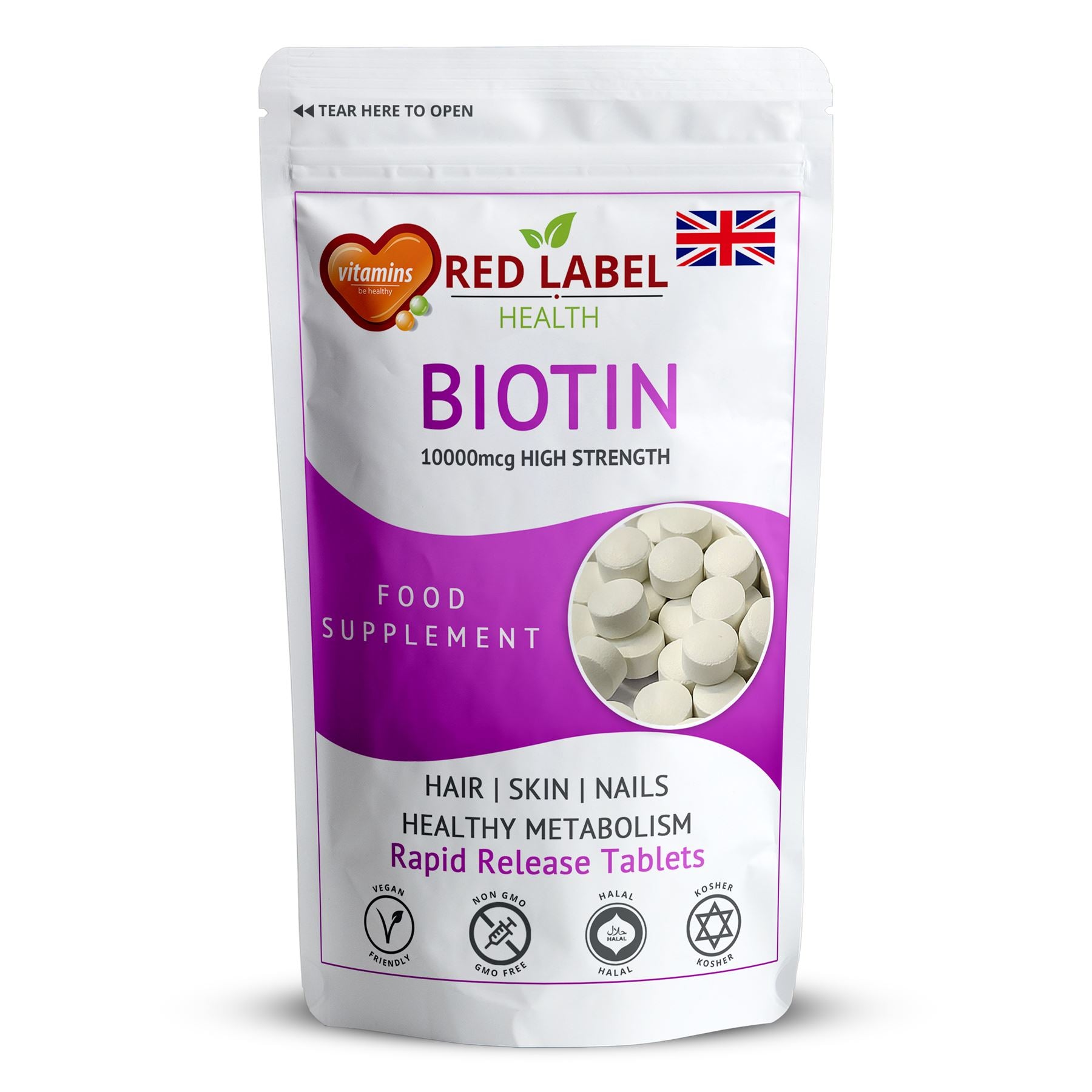 Biotin 10mg - 30 Tablets Biotin