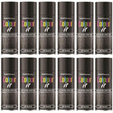 12X Paint Factory Jet Black Gloss Spray Paint 400ml