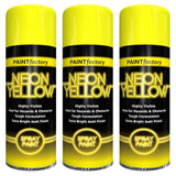 3X Paint Factory Fluorescent Neon Yellow Spray Paint 200ml Spray Paint