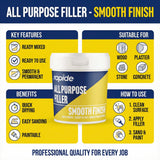 All Purpose Filler White Smooth For Gap Walls Interior Exterior Use 470g