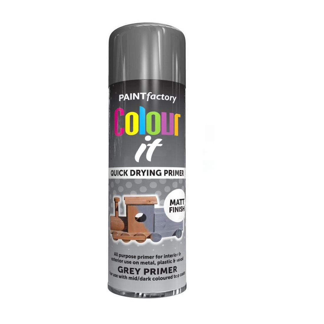 Paint Factory Grey Primer Spray 250ml Spray Paint