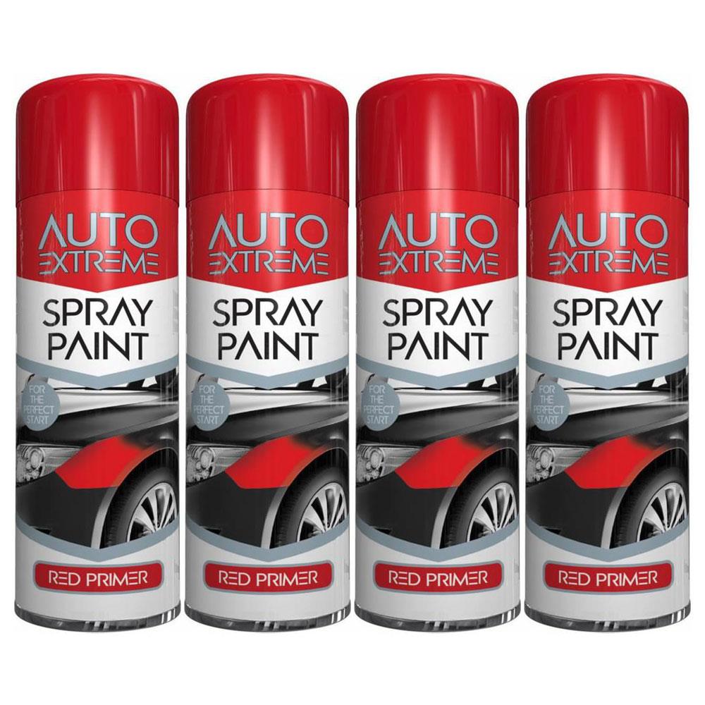 4X Auto Extreme Red Primer Paint 250ml Spray Paint