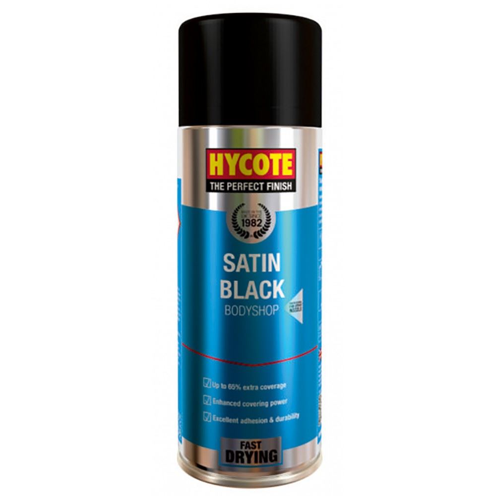 Hycote Bodyshop Satin Black Spray Paint 400ml Spray Paint