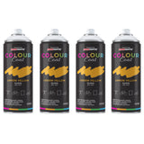 4X Lemon Yellow RAL 1037 Gloss Spray Paint 400ml