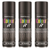 3X Paint Factory Black Gloss 250ml