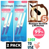 2X Clear & Simple Pregnancy Test Stick Twin Pack Pregnancy Test