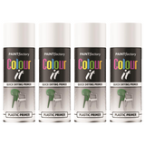 4X Paint Factory Plastic Primer Spray Paint 400ml
