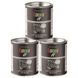 3X Paint Factory Jet Black Gloss Tin Paint 300ml Tin Paint