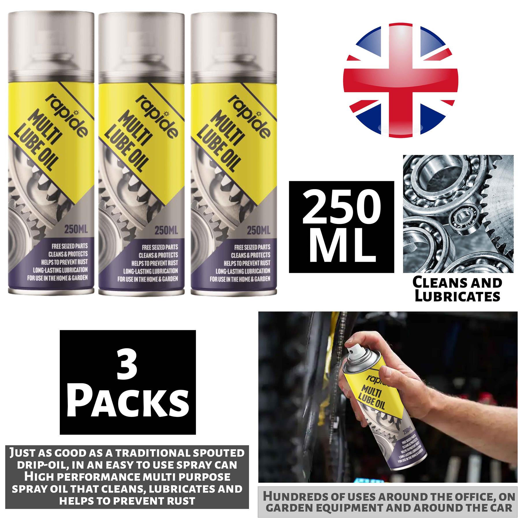 3X Rapide Multi Lube Oil 250ml Spray Paint
