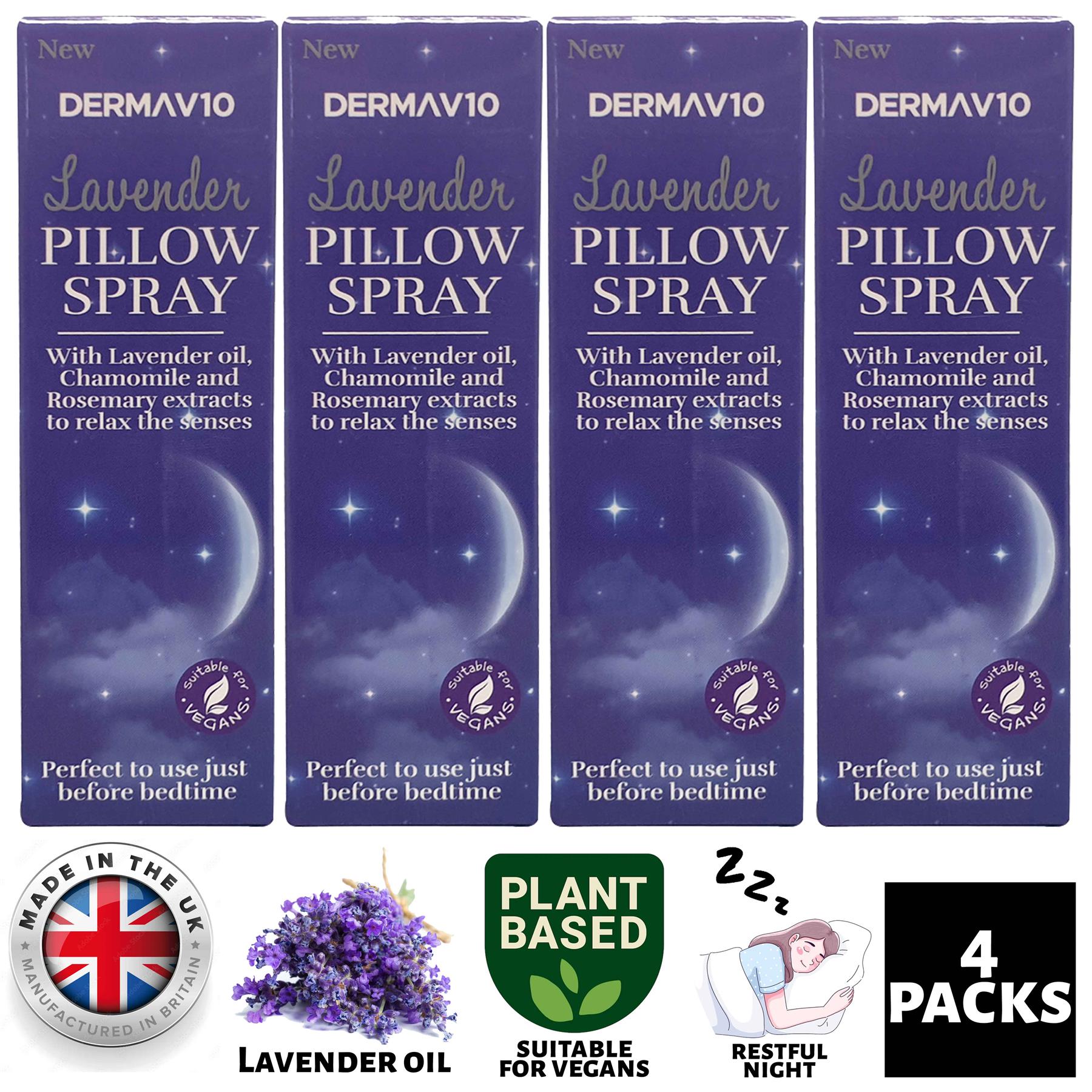 4X Derma V10 Pillow Spray 30ml - Lavender Pillow Spray