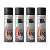 4X Promatic Satin Black Spray Paint 500ml Spray Paint