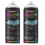 2X Forest Mist RAL 180 60 20 Gloss Spray Paint 400ml