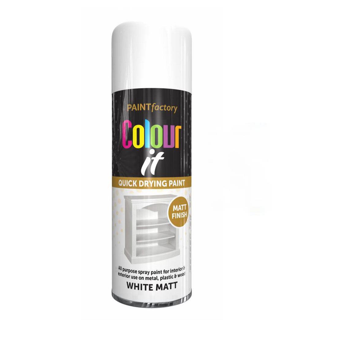 Paint Factory White Matt Spray Paint 400ml Spray Paint