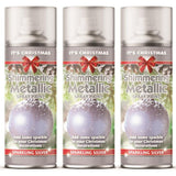 3X - Rapide Christmas Metallic Silver 200ml Spray Paint