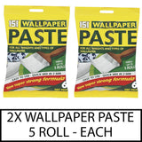 2X Wallpaper Paste 5 Roll Wallpaper Paste
