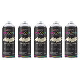 5X Vanilla Cream RAL 1015 Satin Spray Paint 400ml