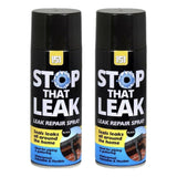 2X 151 Stop That Leak Black Spray 400ml Sealant