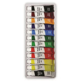 12X - Acrylic Paint Tube Set, 12 Colour 6ml Each