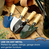 Hammerite Satin Black Metal Paint 250ml With 1" Paint Brush