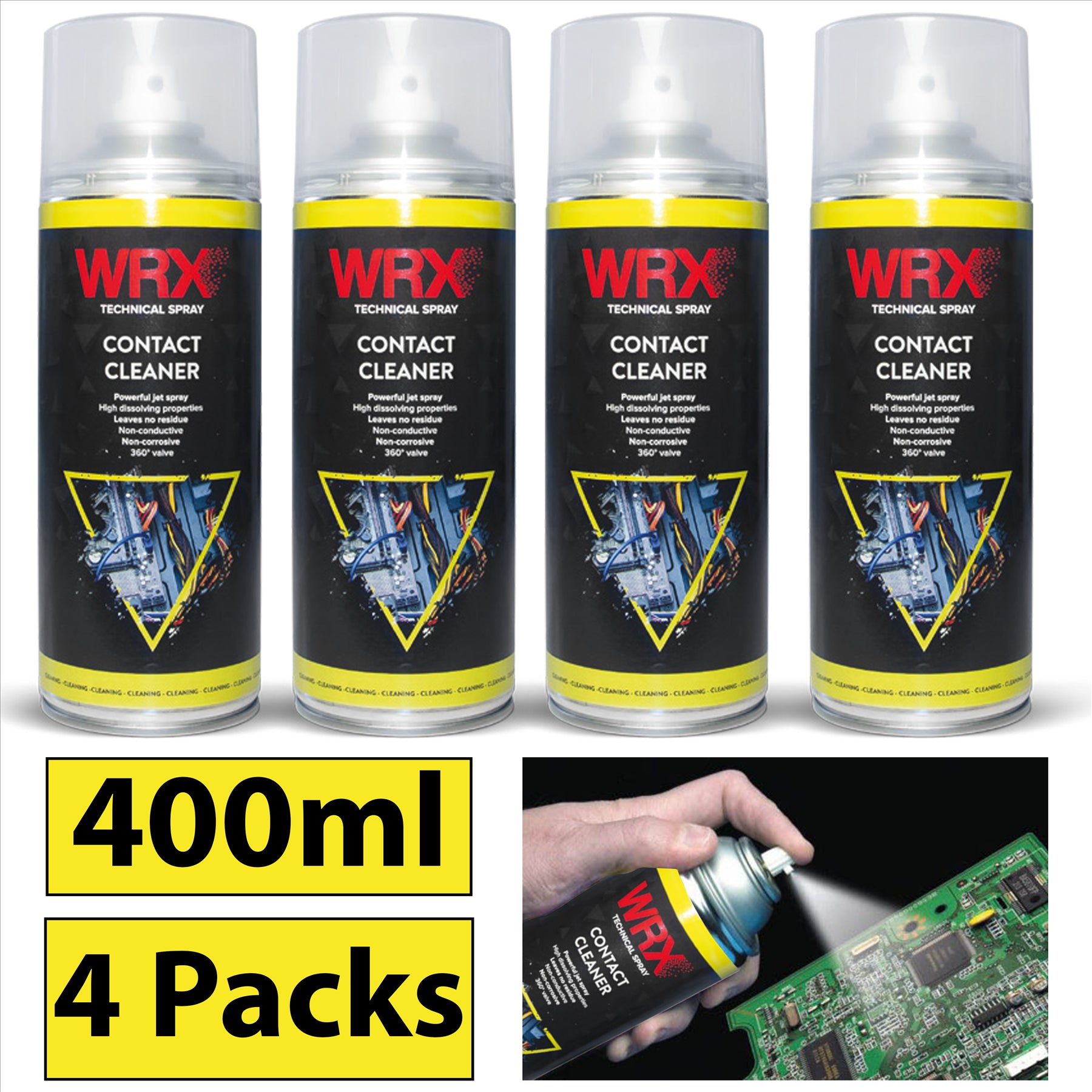 4X WRX Contact Cleaner Spray 400ml Technical Spray
